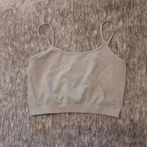 Gray crop camisole top one size